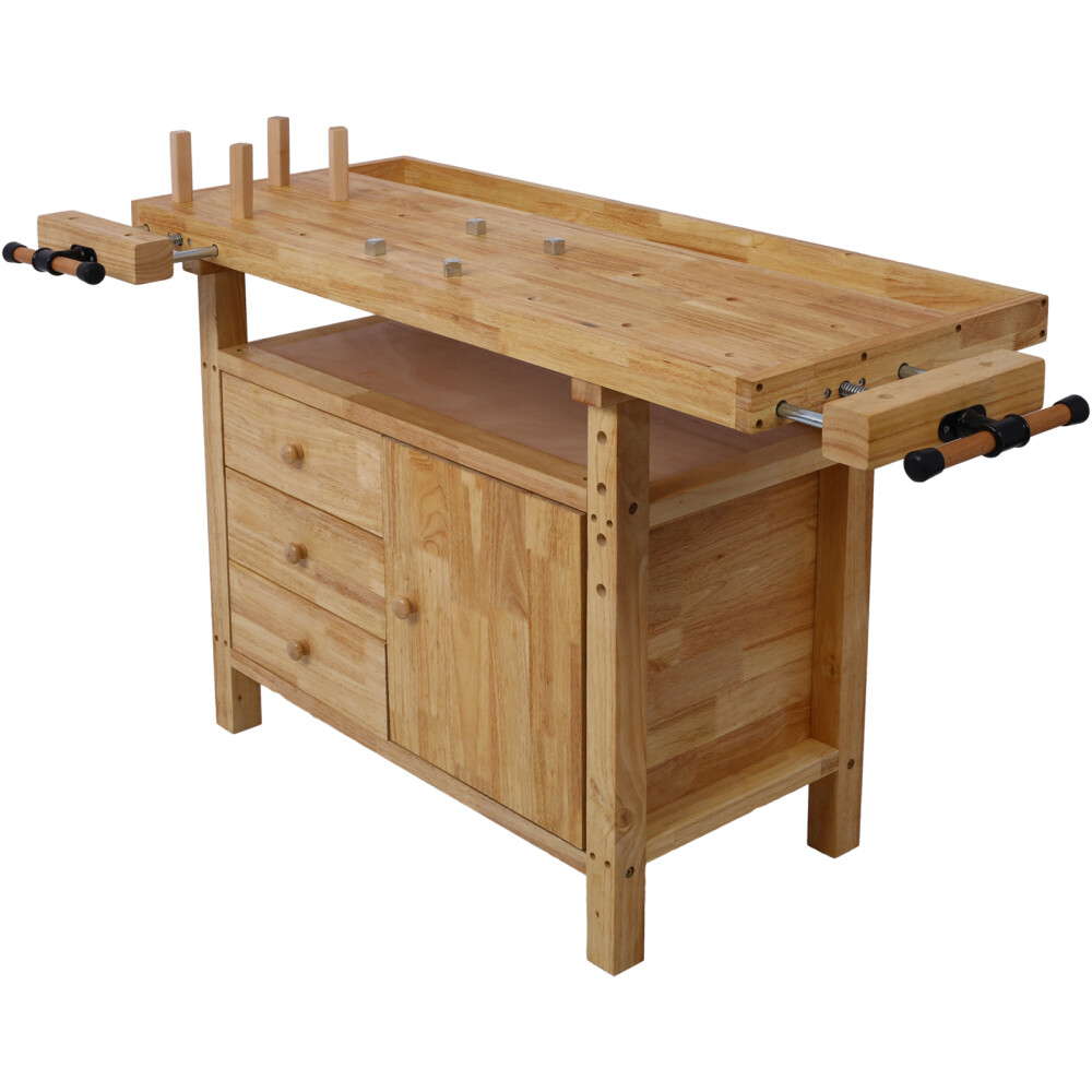 Wooden Workbench for Garage Workshop and Home