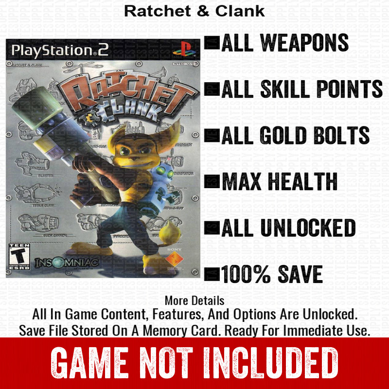 Ratchet Clank 100% All Items PS2 Memory Card CHEATS