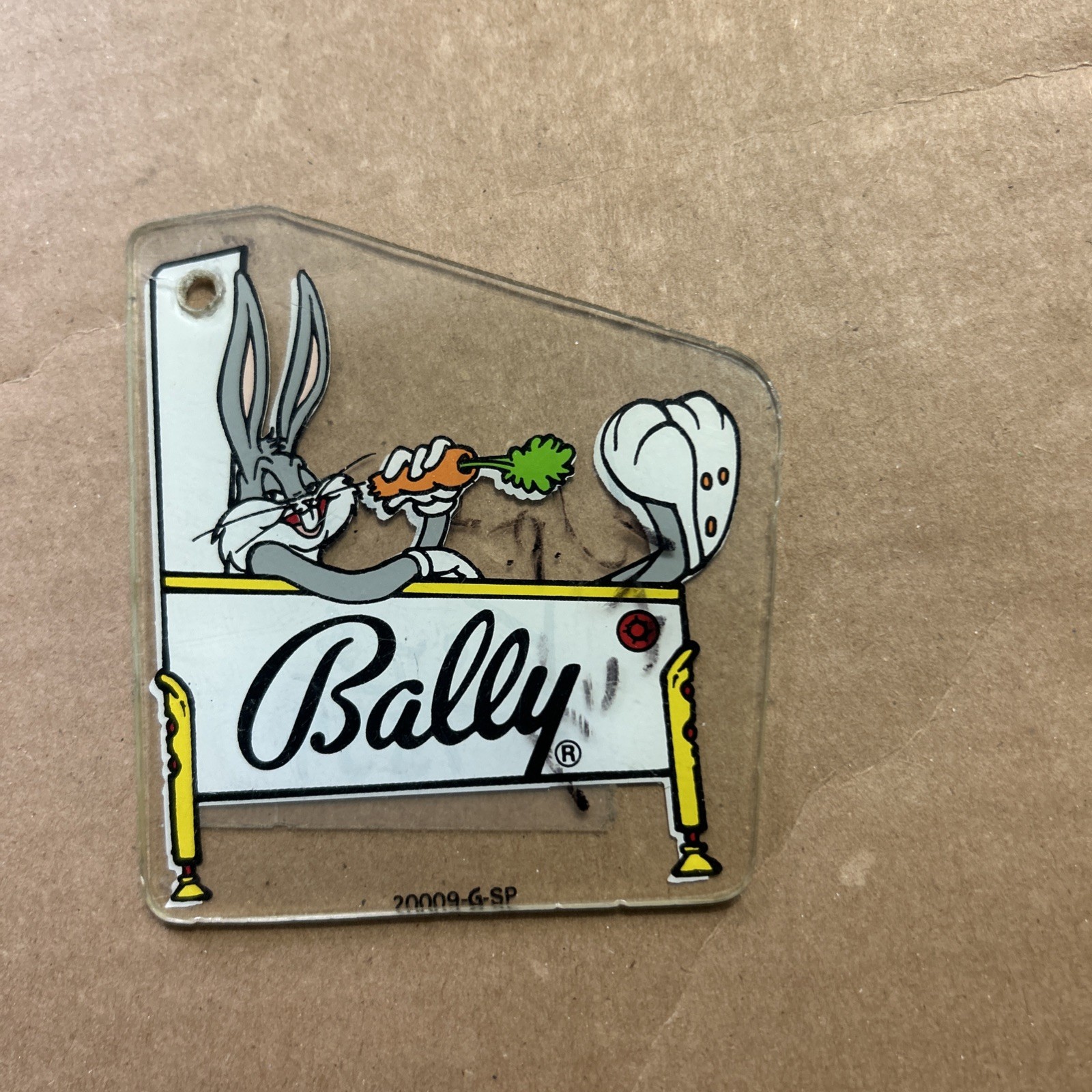 Bally Bugs Bunny Birthday Bash Keychain Pinball Plastic Part Bp2