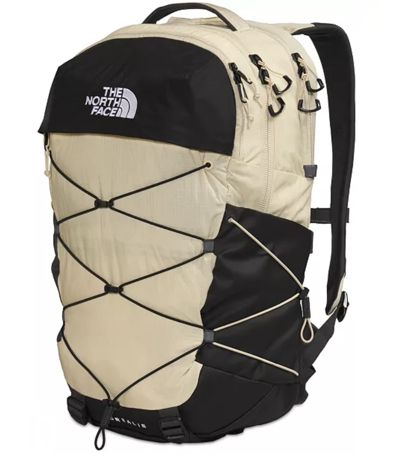 The North Face Borealis Backpack Laptop Hiking Travel Beige Black Unisex