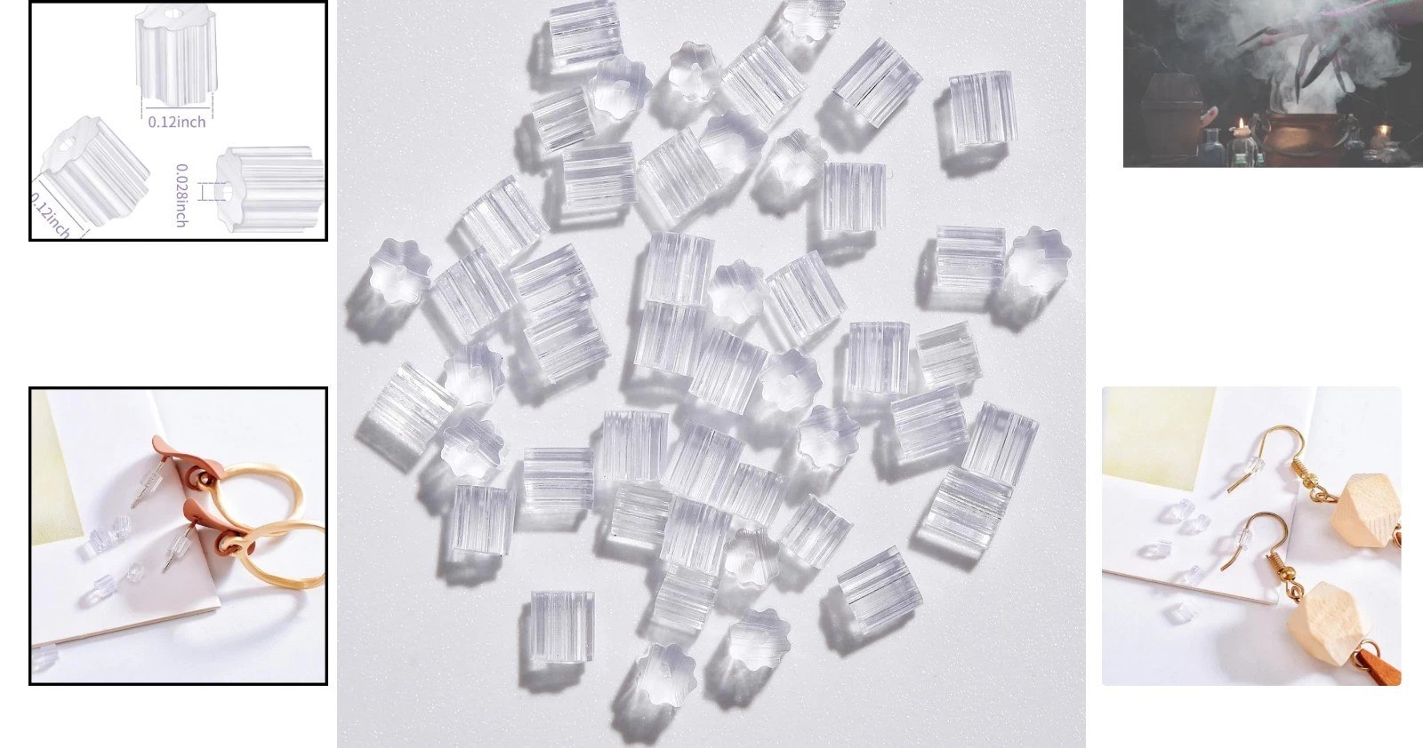 200 Silicone Earring Backs - Lightweight, Invisible & Perfect for DIY Projects