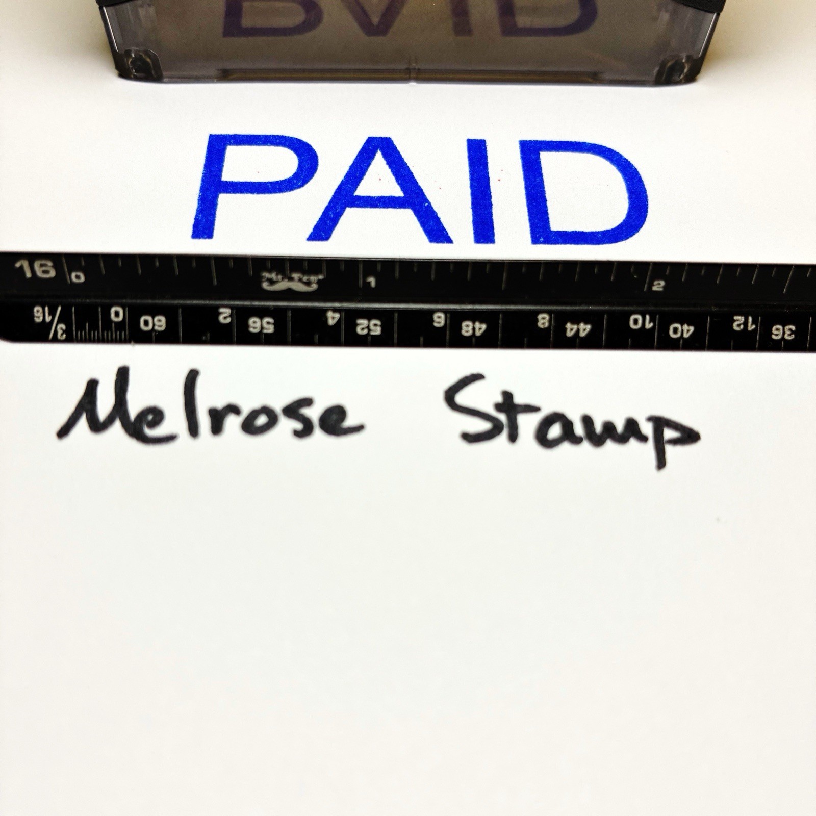 Paid Rubber Stamp Blue Ink Self Inking Ideal 4913