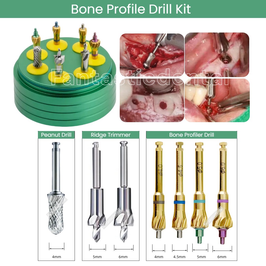 Dental Bon Profile Drill Grinding Bur Ridge Contouring Profiler Trimmer Impant