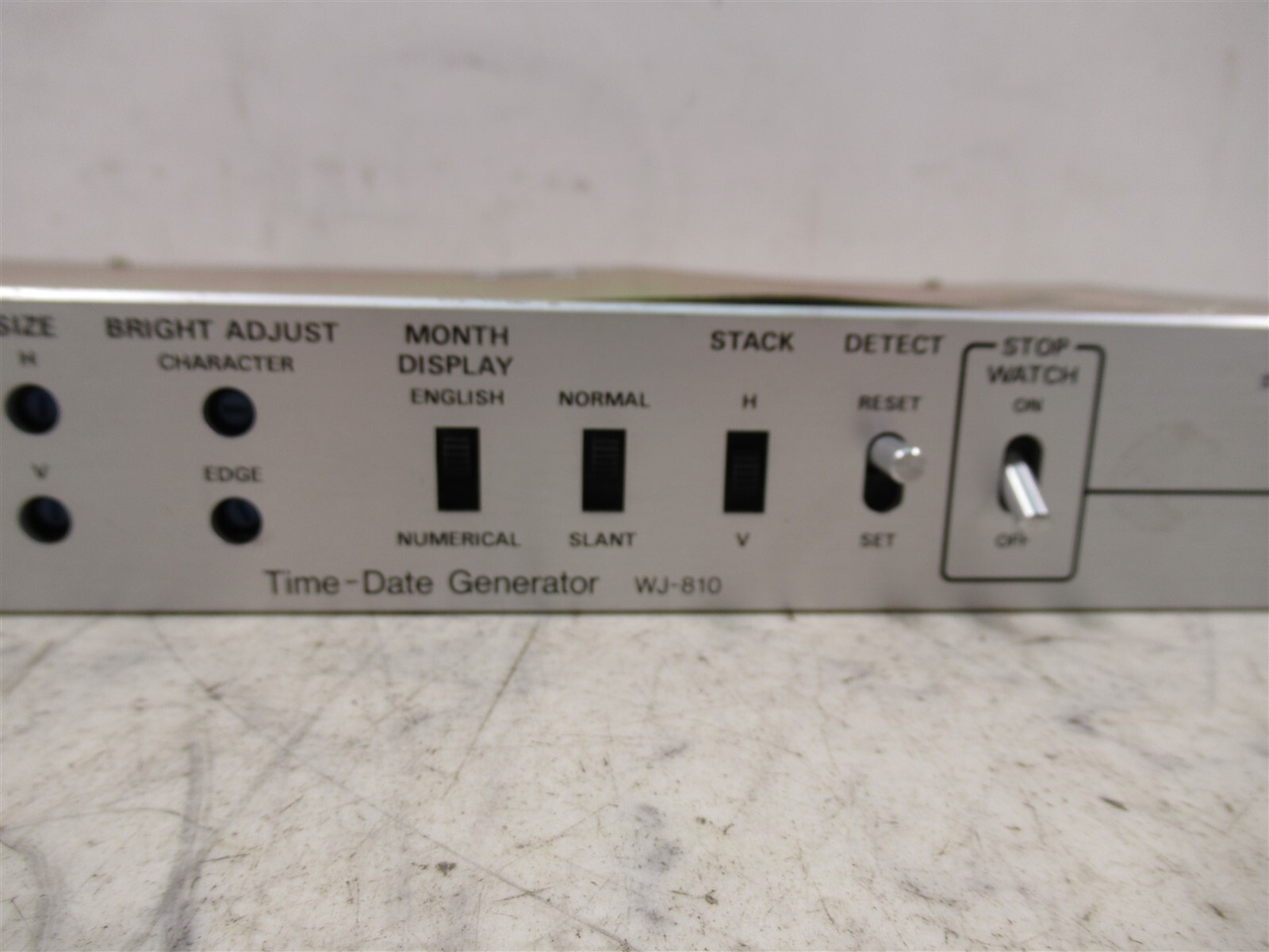 Panasonic Time-Date Generator WJ-810 Vintage Rack Mount Production Deck