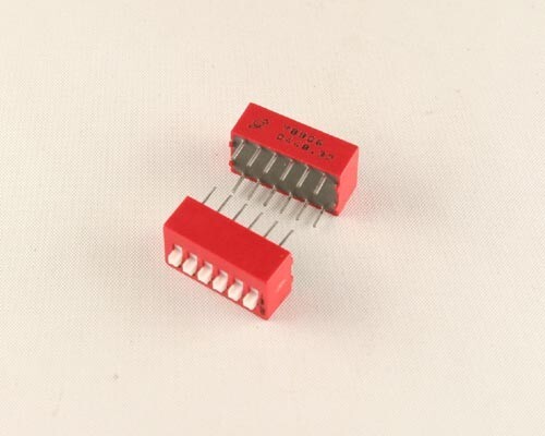LOT OF 10 78B06 Dip Switch SPST 6 Position Through Hole Slide