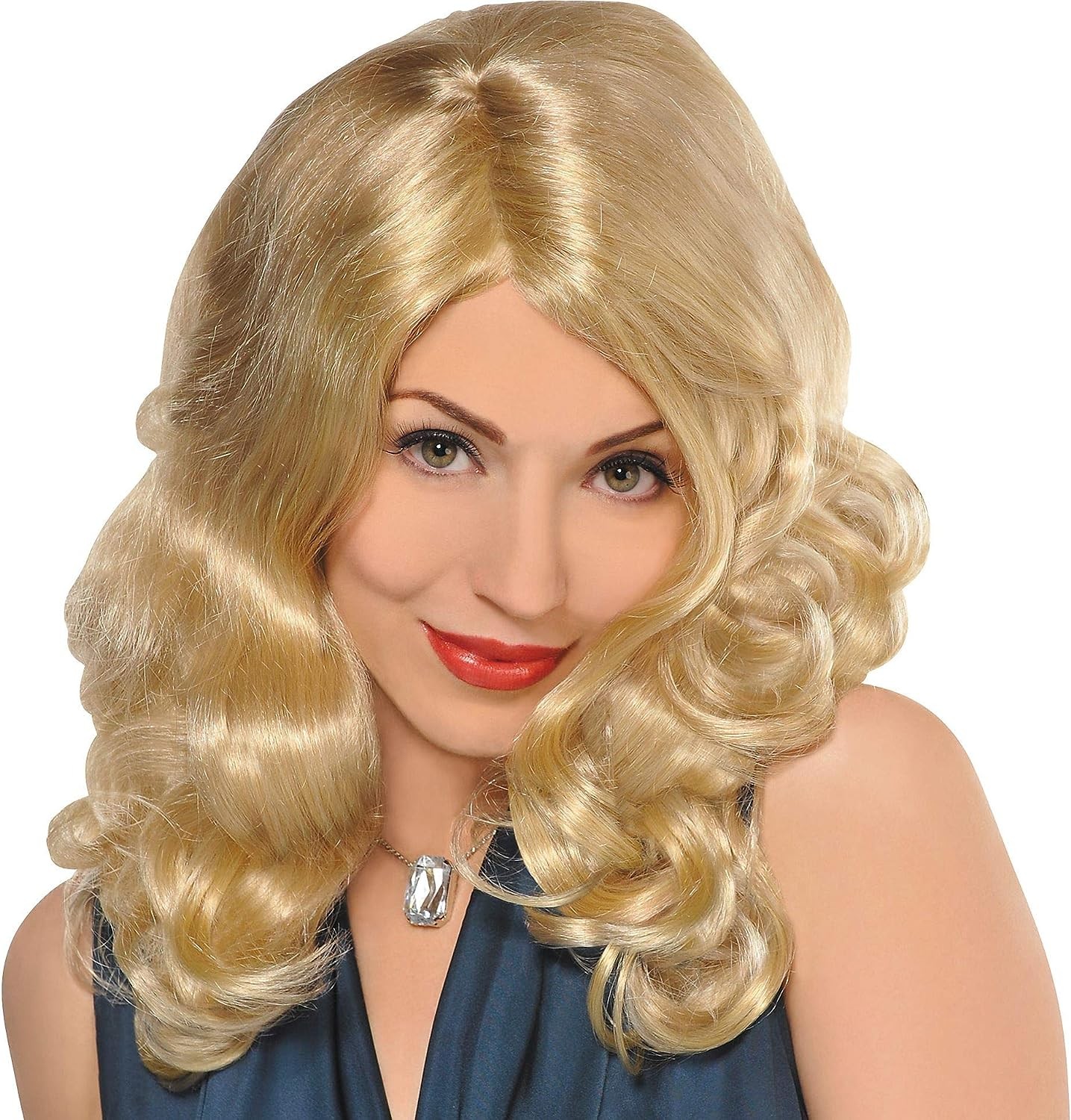 Blonde Envy Wig Long Suit Yourself Fancy Dress Halloween Adult Costume Accessory