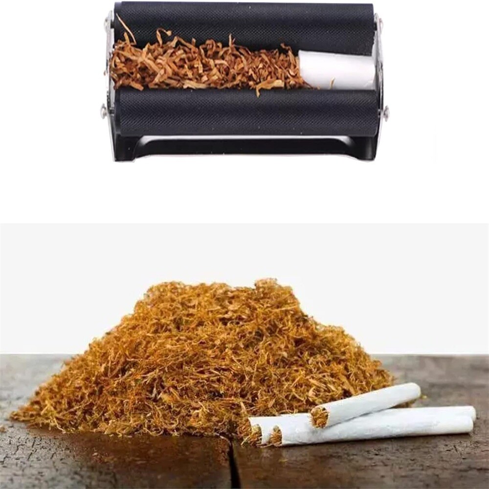 78mm Manual Cigarette Roller Metal Cigarette Rolling Machine with Lid Durable