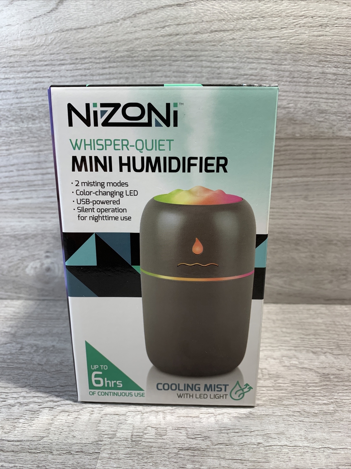 Portable USB LED Mini Car HOME HUMIDIFIER 9.5oz Cooling Mist With LED Light New