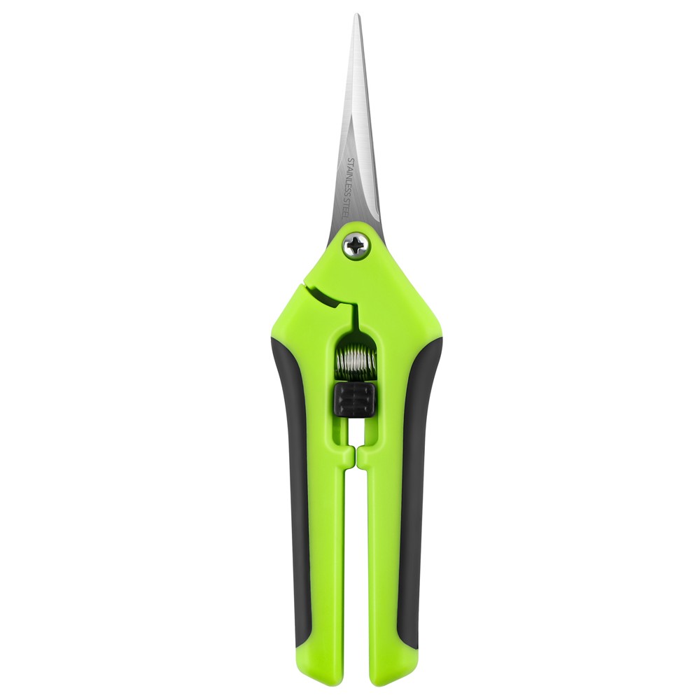 Green Ergonomic Spring Action Scissors Craft Shears with Stainless Steel Blades