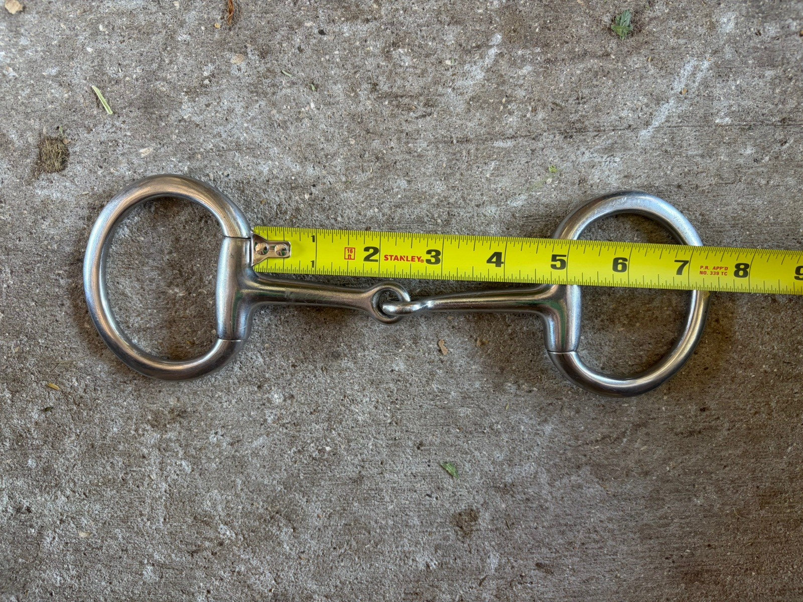 Used Eggbutt Snaffle Bit Single Jointed 4 3/4”