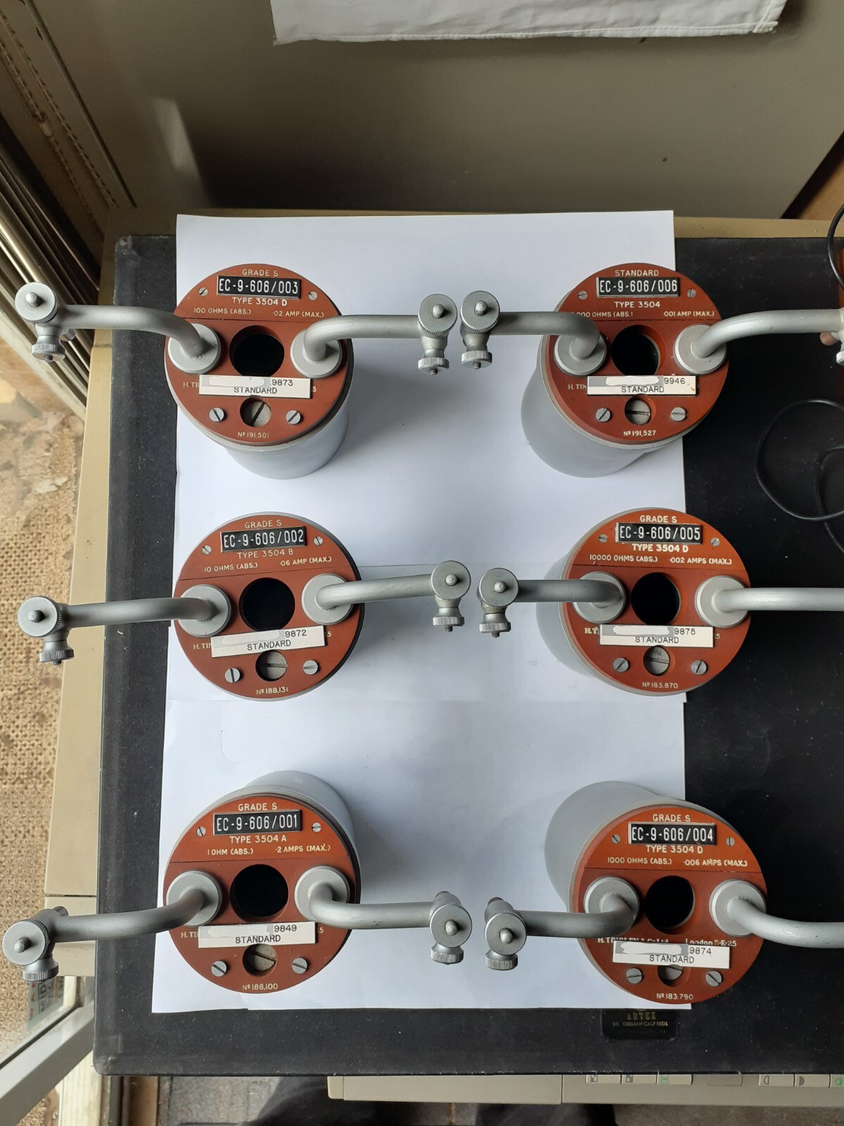 TINSLEY STANDARD RESISTORS TYPE 3504