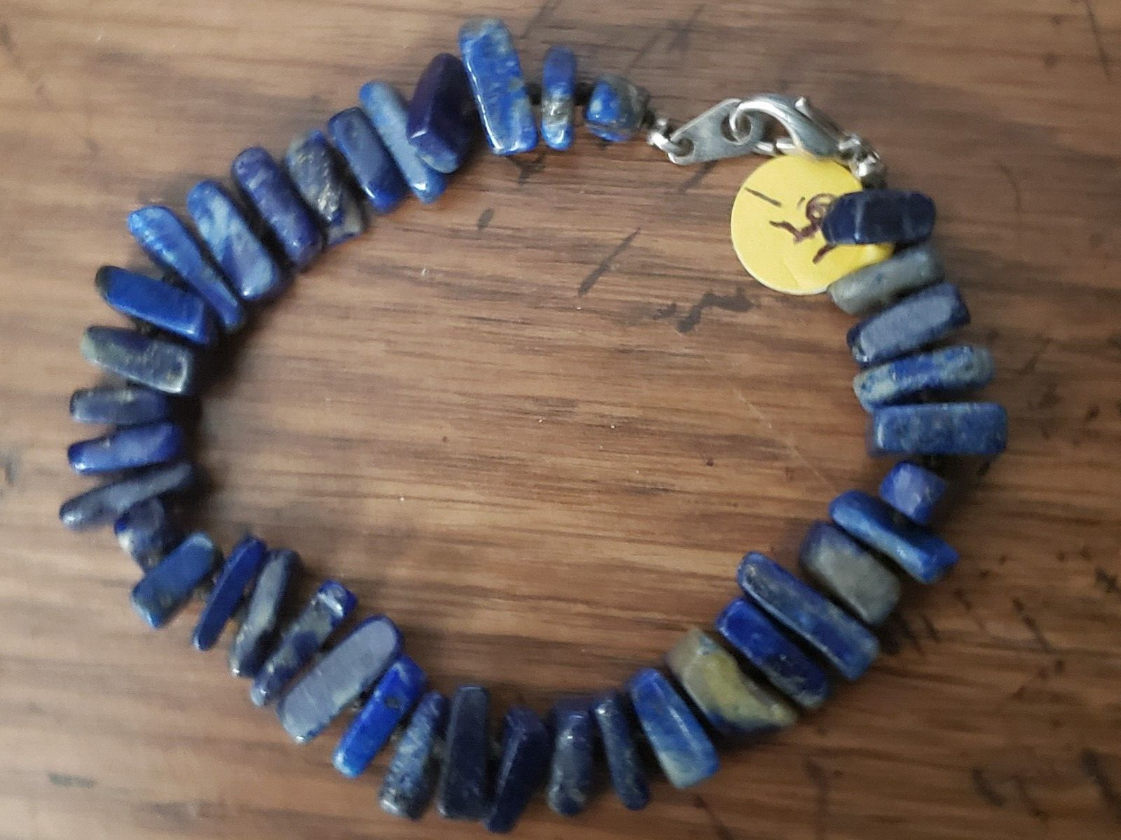 Genuine NATURAL * LAPIS * STONE BRACELET, 8 INCHES Long, Handmade in USA
