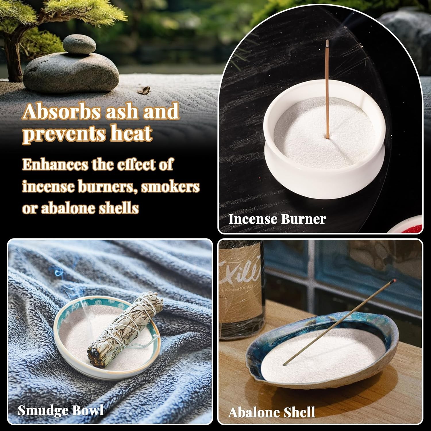 RAINFLOW 15 OZ Fine White Sand for Crafts - Quartz Zen Garden 15 OZ,