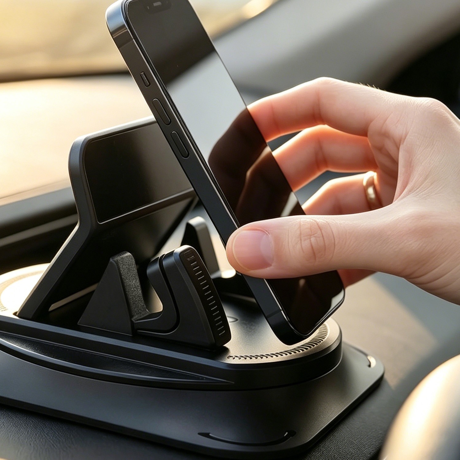 Universal Car Dash Phone Mount: Hands-Free Viewing,Shockproof,for iPhone&Android