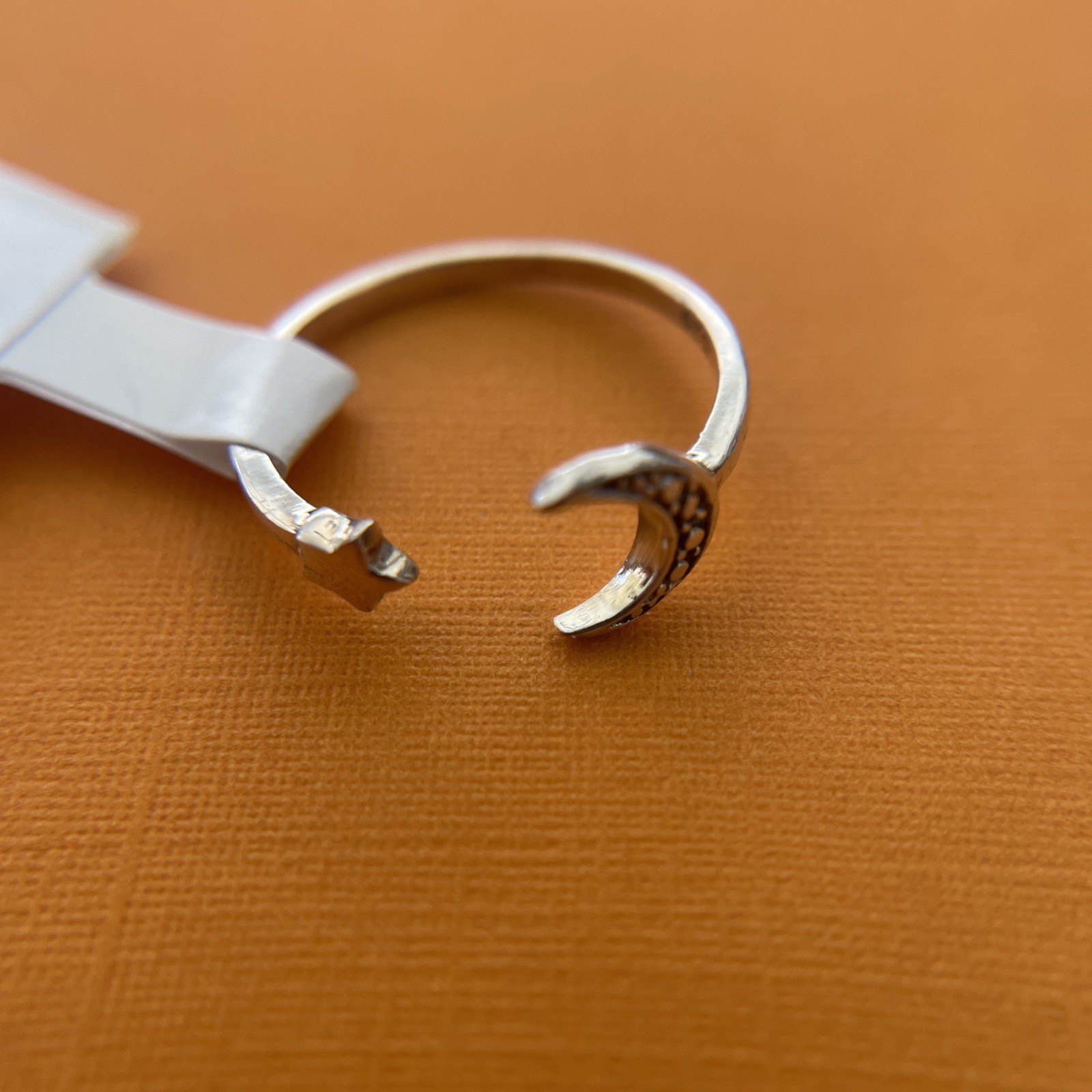 Sterling Silver Crescent Moon And Star Toe Ring