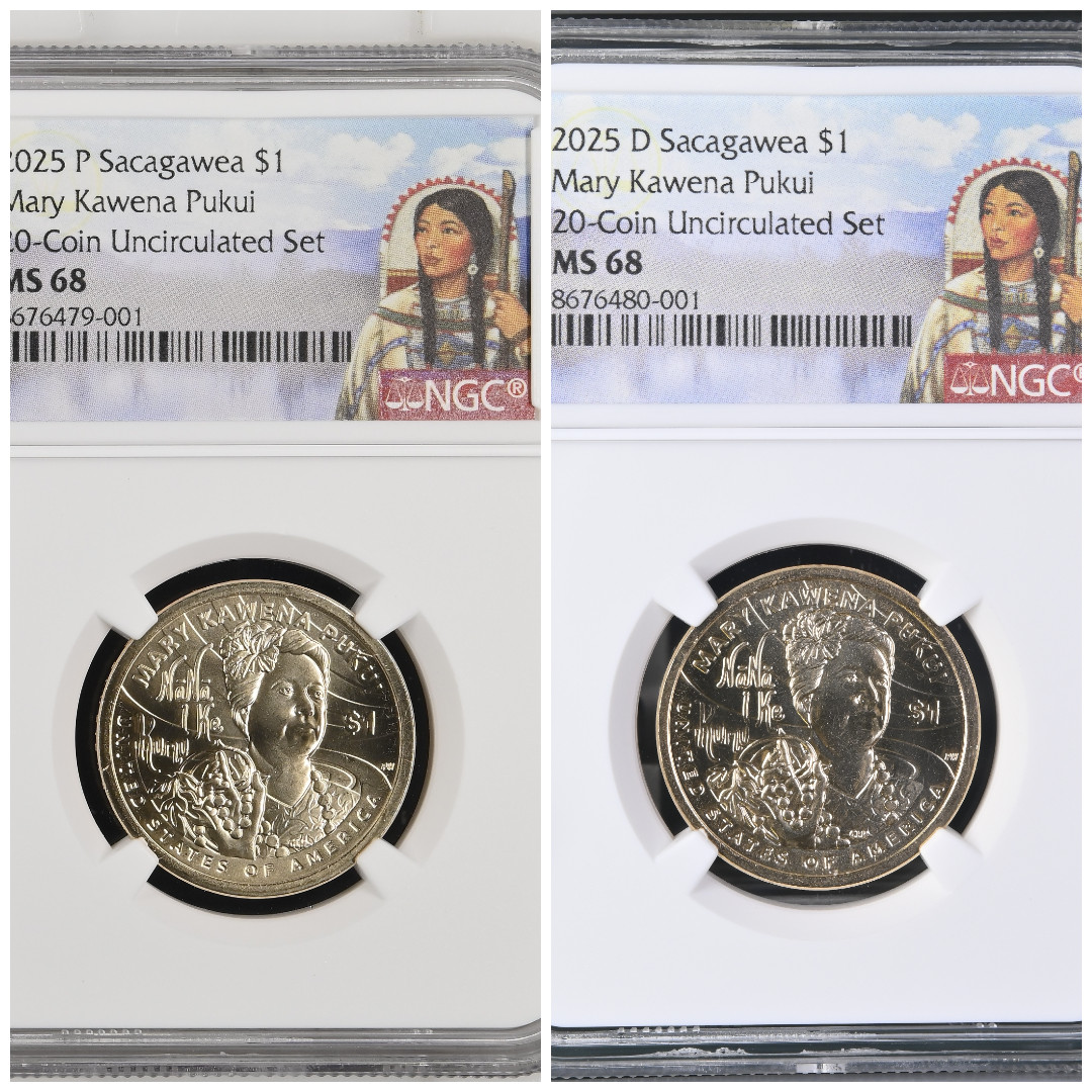 2025 P & D Sacagawea Dollar Uncirculated $1 NGC MS68 - 2 Coins