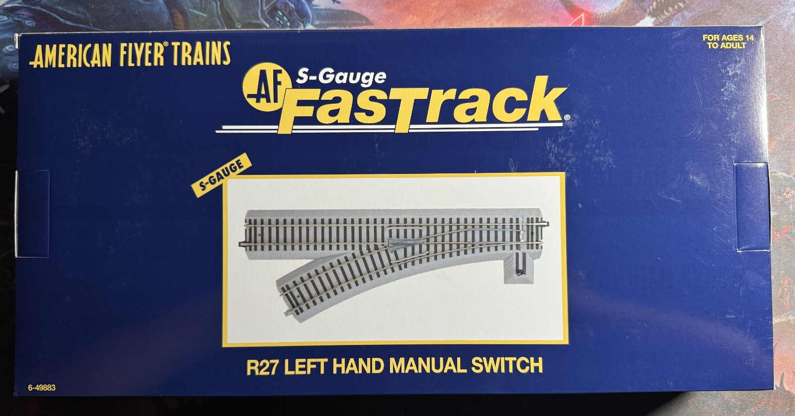 LIONEL American Flyer FastTrack R27 Left Hand Manual Switch S-Gauge 6-49883 NEW