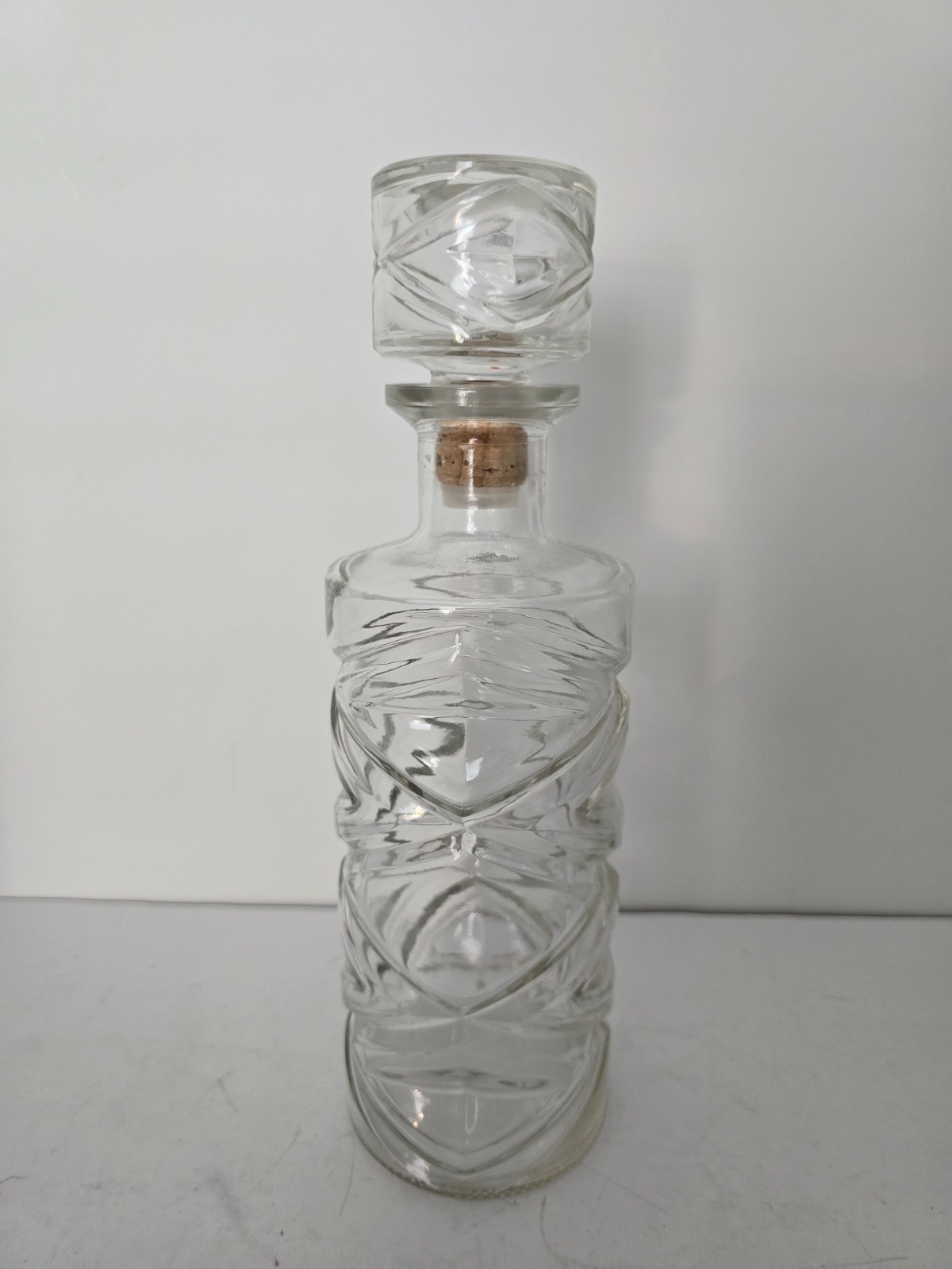 Vintage Mid Century Modern Liquor Bottle 11" Tall