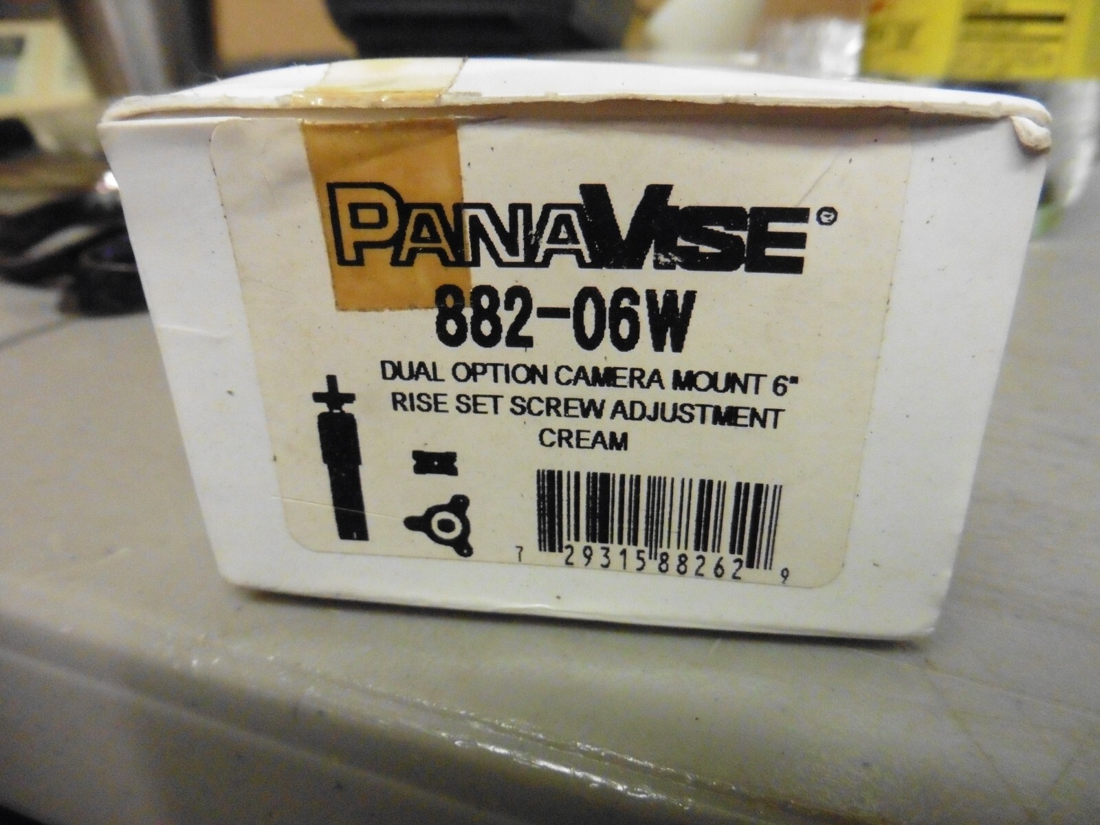 New Old Stock PanaVise 882-06W Dual Option Camera Mount 6" Rise Set Screw Adj.