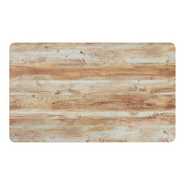 36" x 60" Rectangular Restaurant Table Top with Barnwood Laminate Top Finish