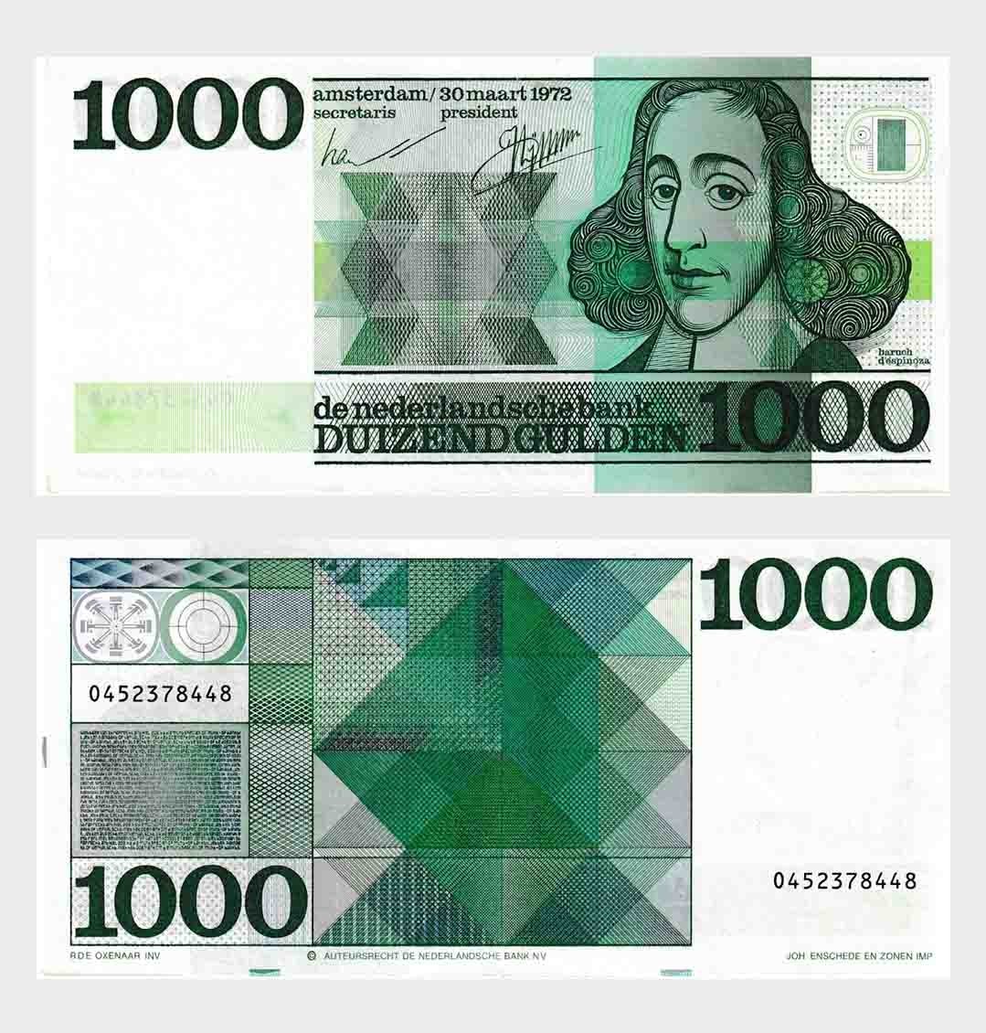 Netherlands - 1972 - 1000 Gulden - "XF+"  #NH166