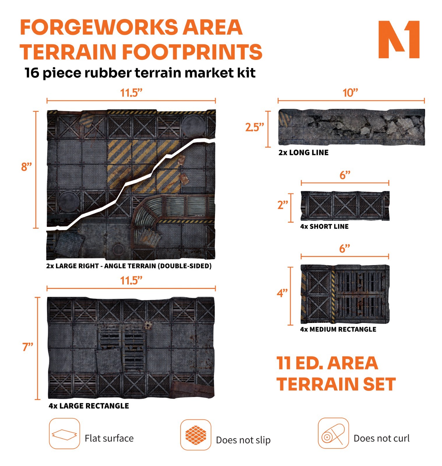 Forgeworks Area Terrain Footprints compatible with 40K 11th Edition Set