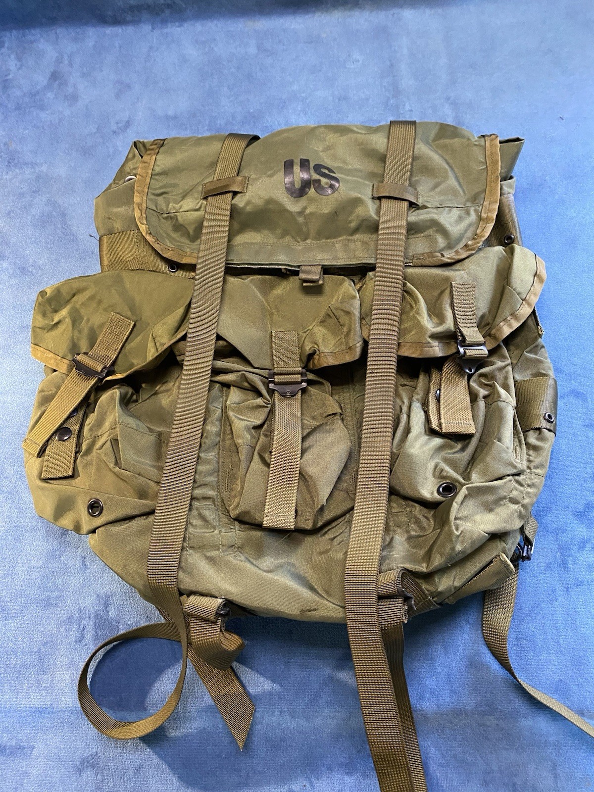 Vtg US Army Field Pack Combat Nylon LC-1 Medium Backpack No Frame