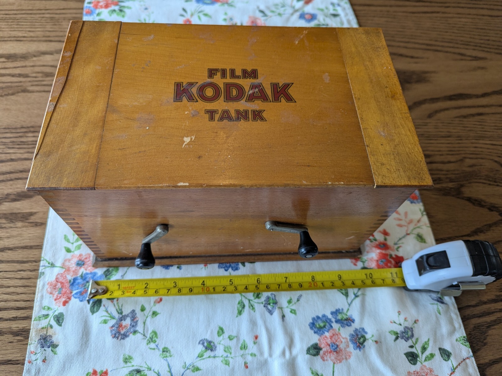 Antique Vintage Kodak Film Tank - 10" Wooden Kodak Film Tank Box 1914