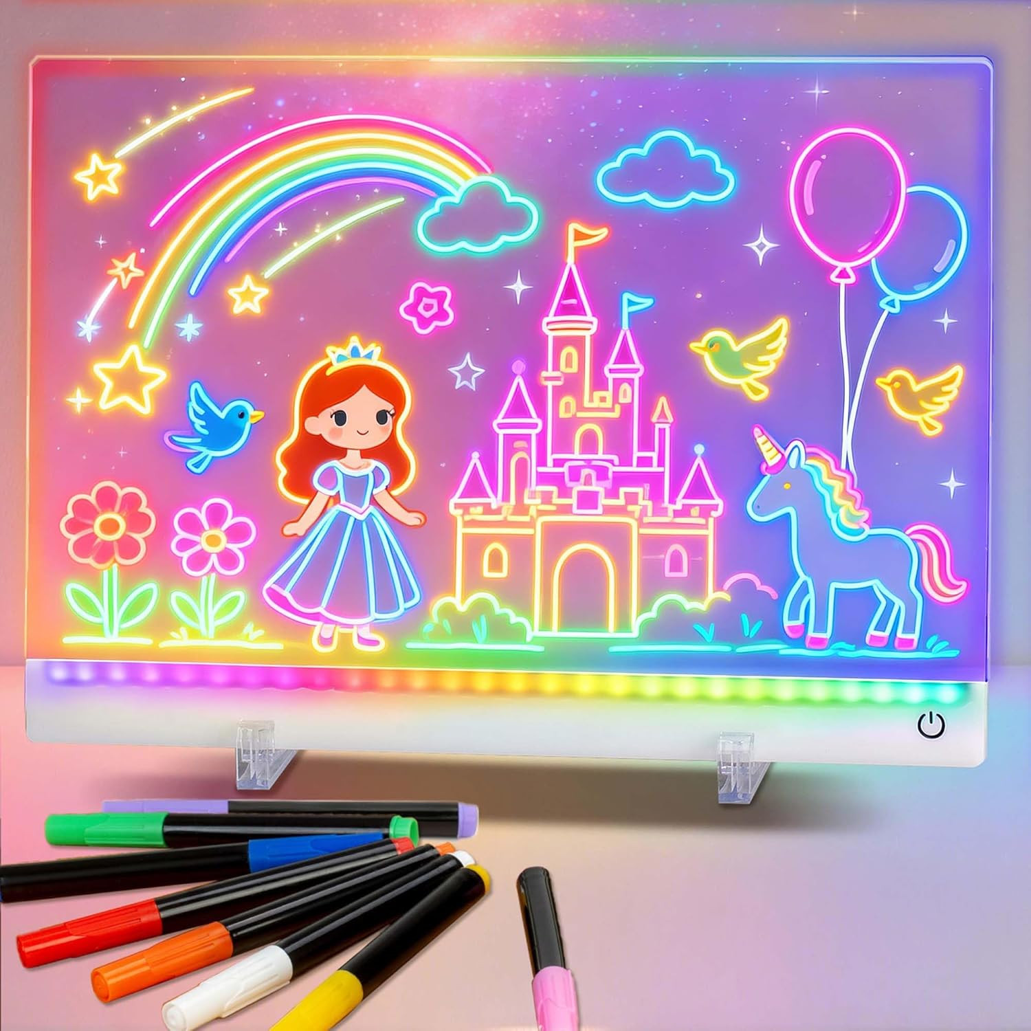 Rechargeable LED Drawing Board for Kids, 13.8 X 10In Drawing Tablet | Dry Erase