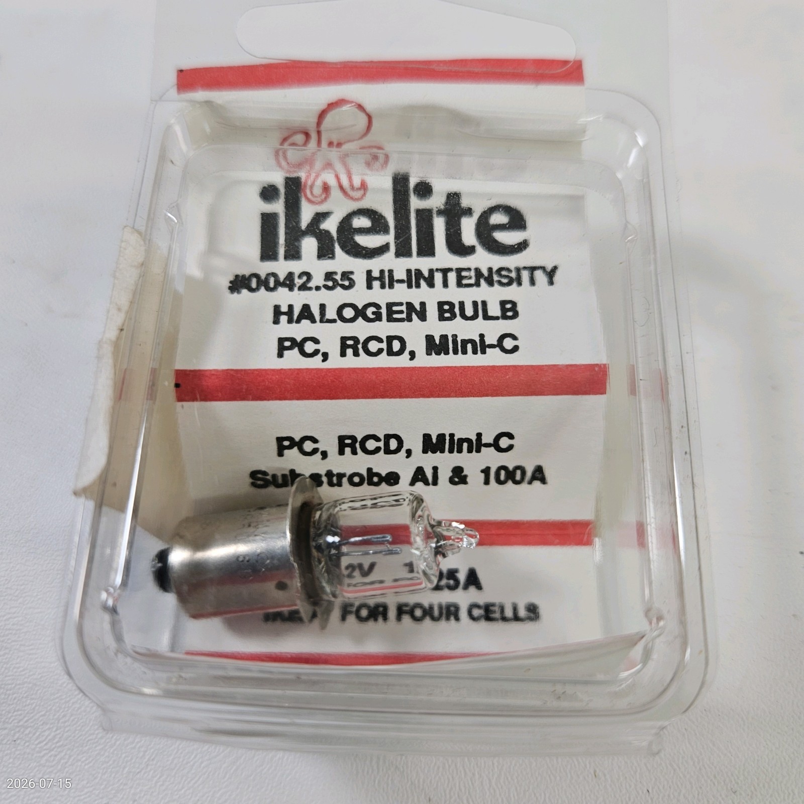 Ikelite High Intensity Halogen Bulb 0042.55 For Pc Rcd Mini-c Substrobe Ai 100a