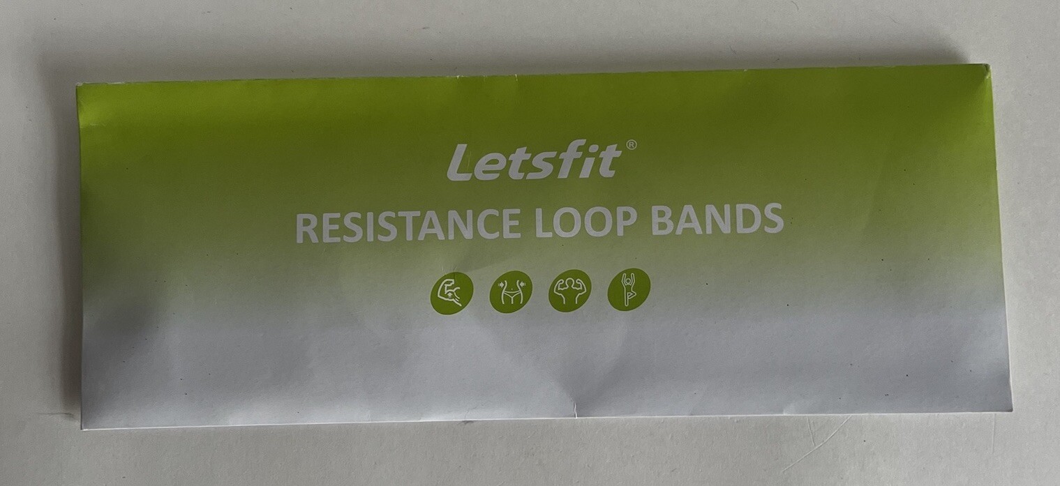 Letsfit Resistance Loops Bands 5 Pack Multiple Colors Home Gym  Workout Sealed