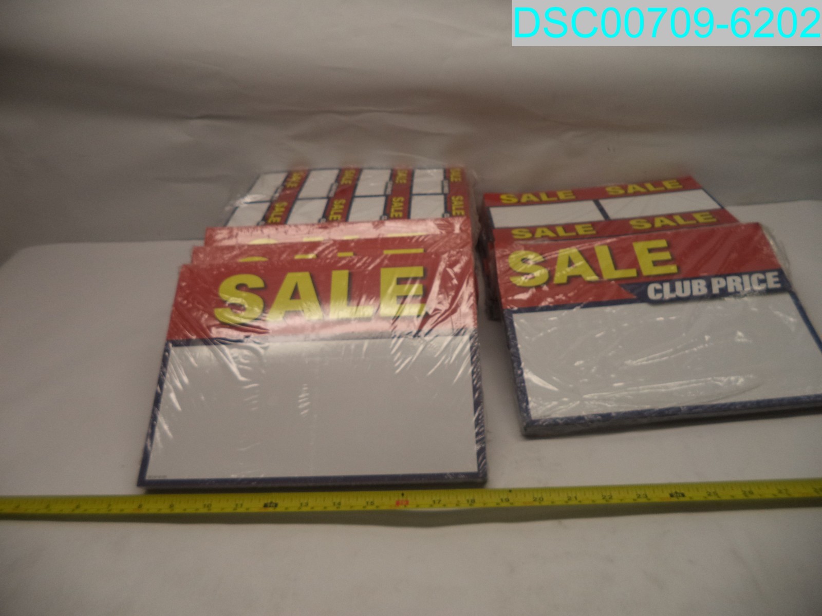 QTY=1200: DECAP 40-455 Red Yellow And Blue Sale Price Retail Sign's