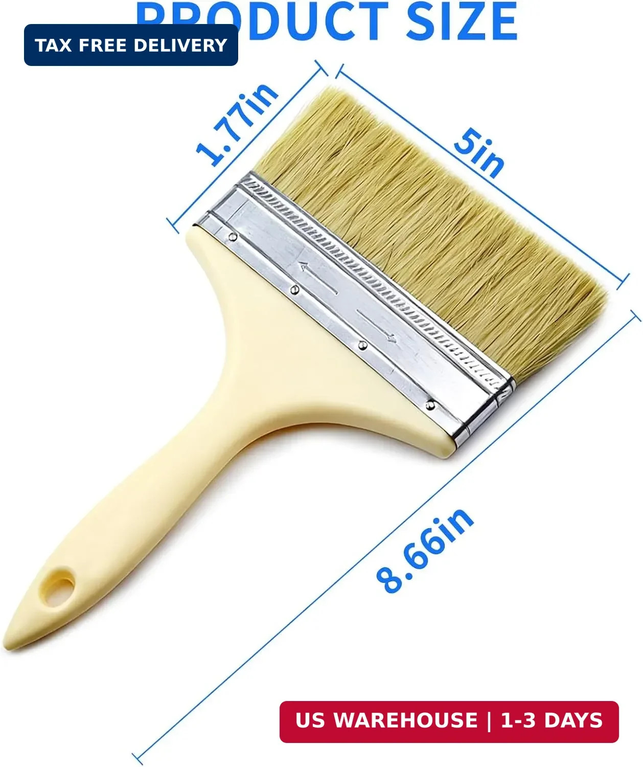 2 Pack 5-inch Deck Brush for Staining - Perfect Size for Quick Application on De