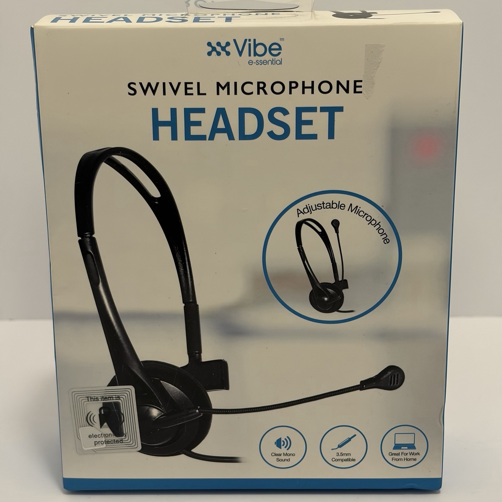 Vibe Swivel Adjustable Microphone Wired Headset 3.5mm For Laptop Office Work