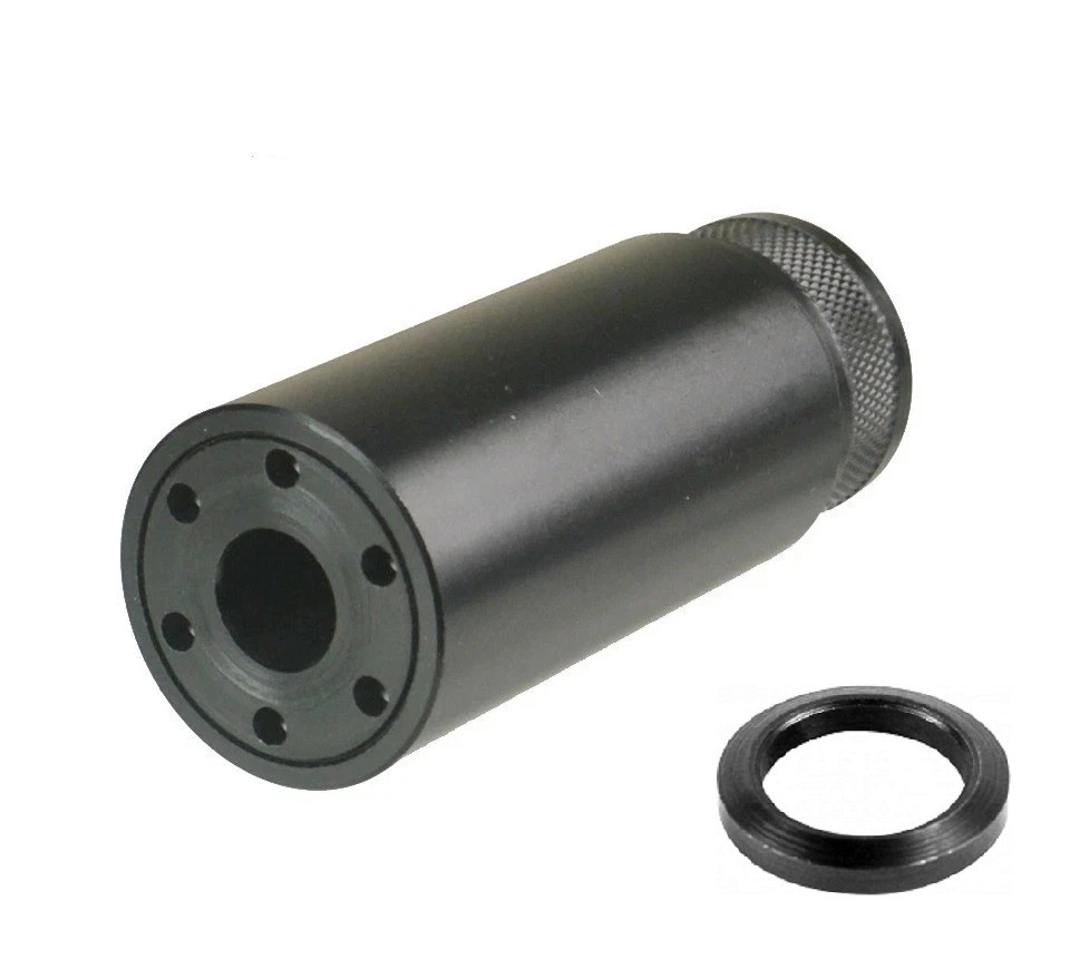 .300 BLK .308 Compact Linear Barrel Extension Tube Comp Muzzle Brake Aluminum