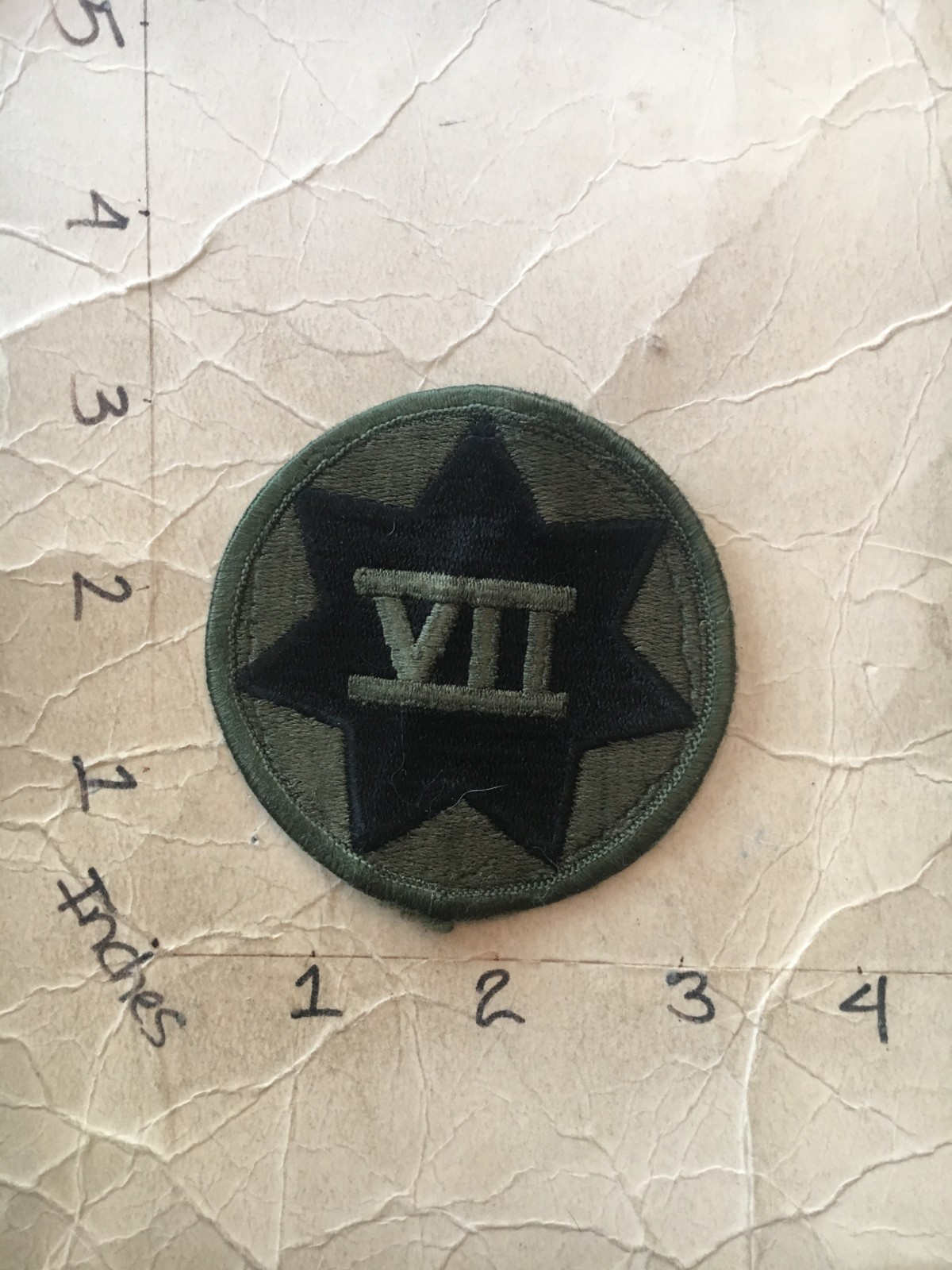 US Army VII Corps OD Subdued Patch 7/29/25