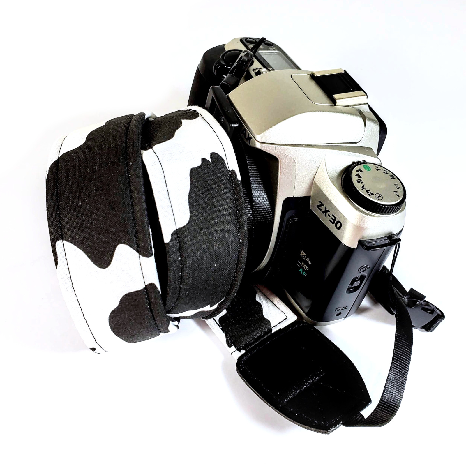 Black White Cow Camera Strap - Cow Camera Strap -Double Padded Comfortable