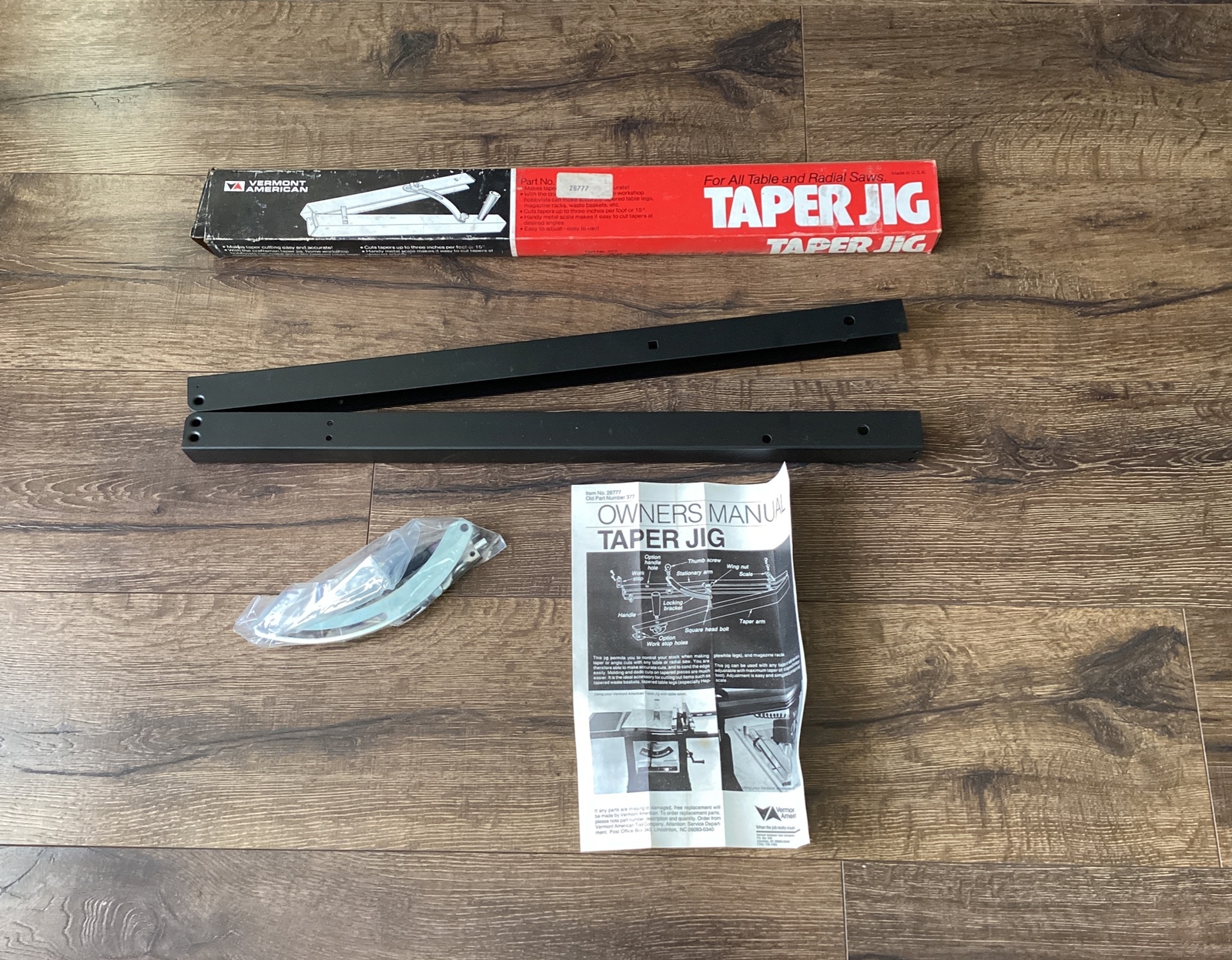 NOS NEW Vermont American 26777 Taper Jig 377 For all Table & Radial Saws