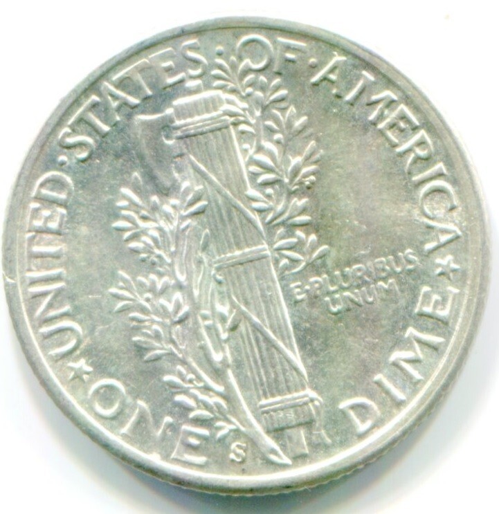 1944-s SILVER MERCURY DIME !! Mint State !!