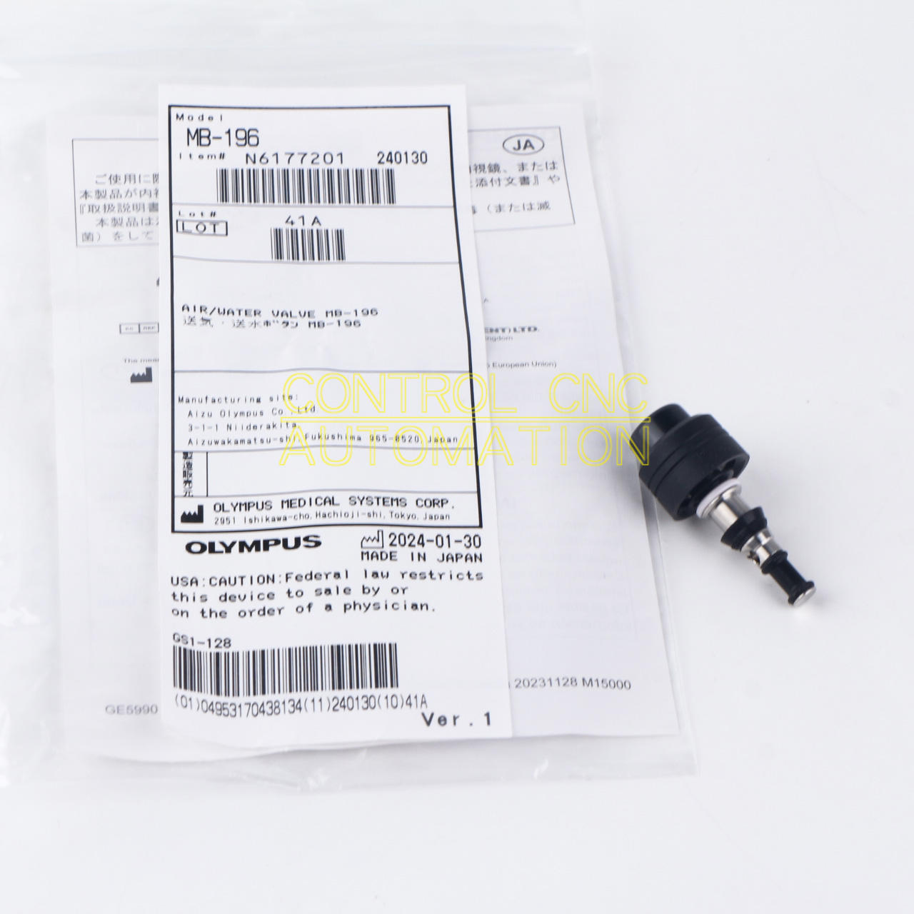 New olympus mb-196 air/water valve for olympus 100 series flexible endoscope