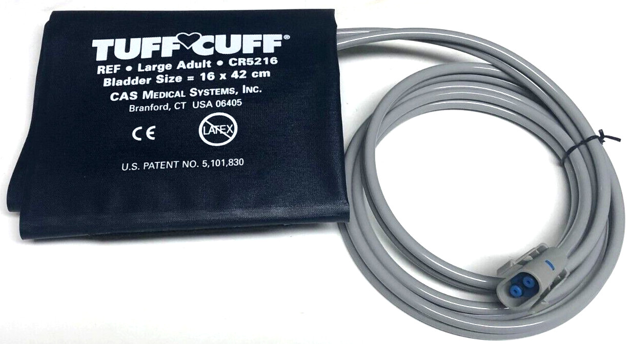 GE Dinamap Critikon Pro ProCare 100 200 Blood Pressure BP Hose Large Adult Cuff