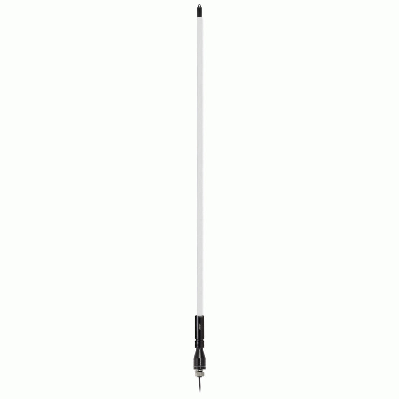 Metra MPS-FOWWHIP4 White Fiber Optic Whip Antenna Detachable Base 10ft Wire 4 Ft