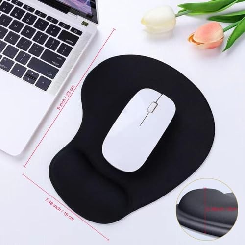 2 Pack Ergonomic Mouse Pad with Wrist Rest Support, Mousepad with Comfortable