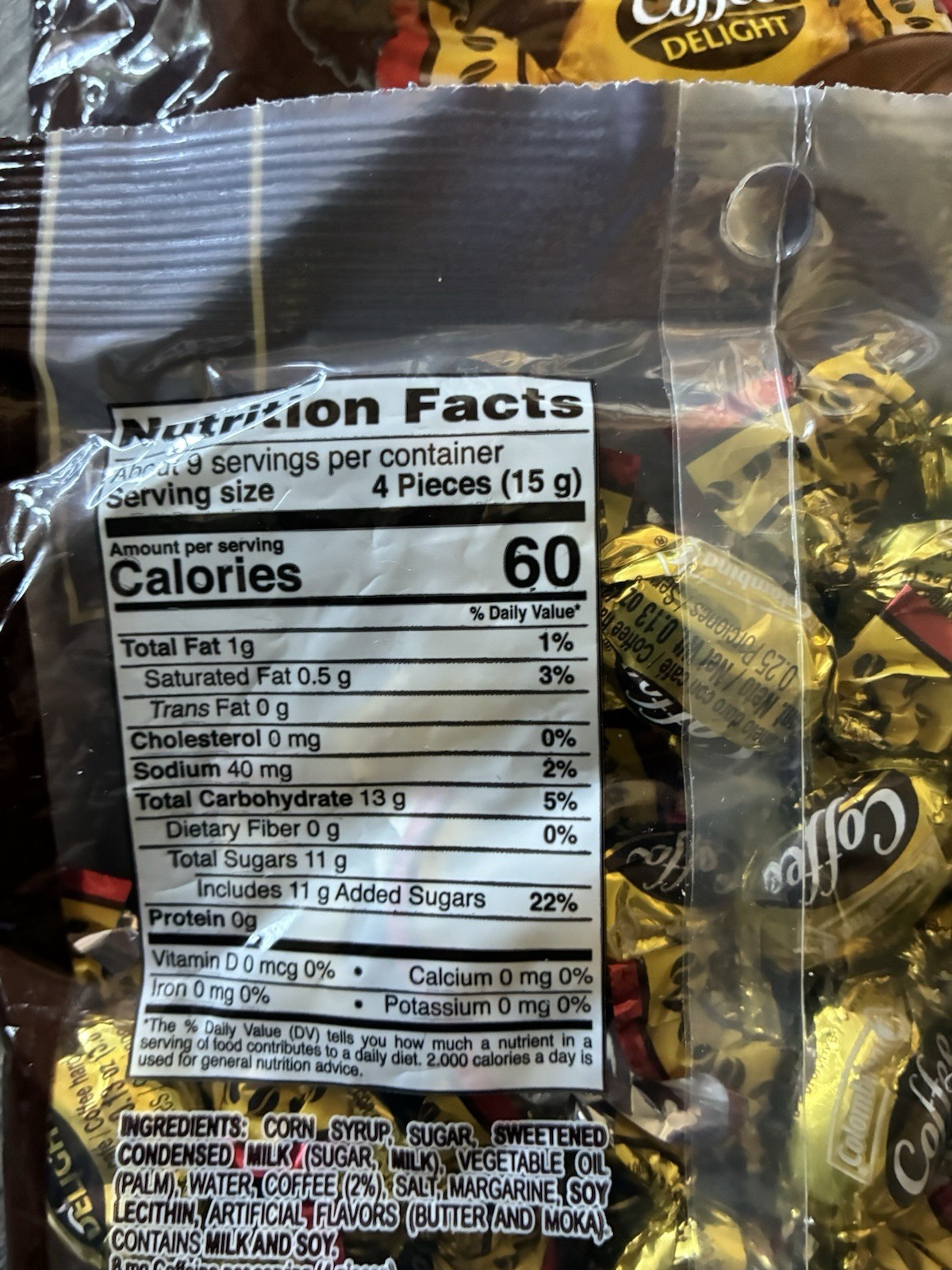 2x Coffee Delight Hard Candy, Coffee-Flavored Candy 4.7oz X2