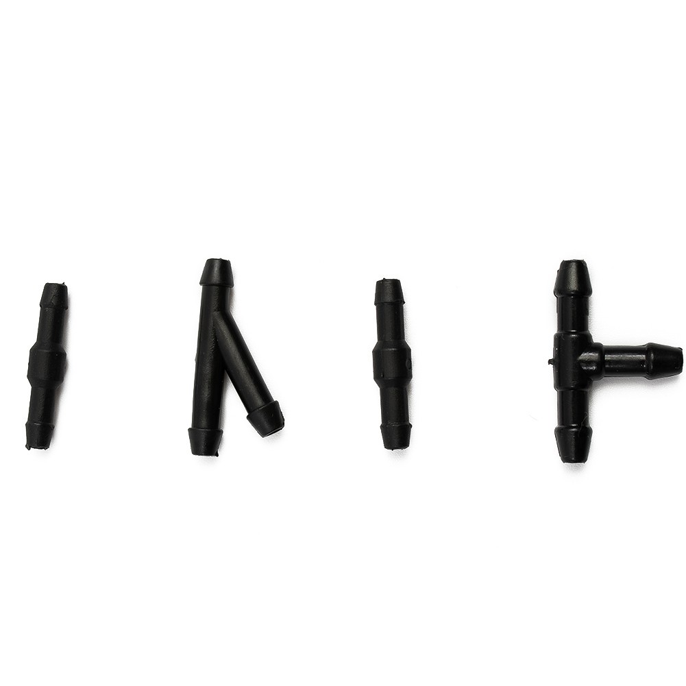Hose Jet Pumps Kit Nozzle Pump Wiper With Connector ABS Plastic+Rubber