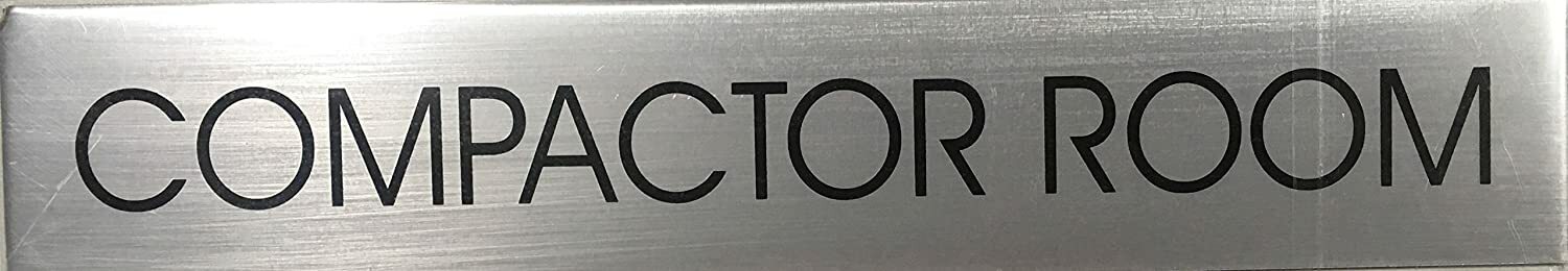 COMPACTOR ROOM SIGN - Delicato line (BRUSHED ALUMINUM) ref1020-REF24-1027