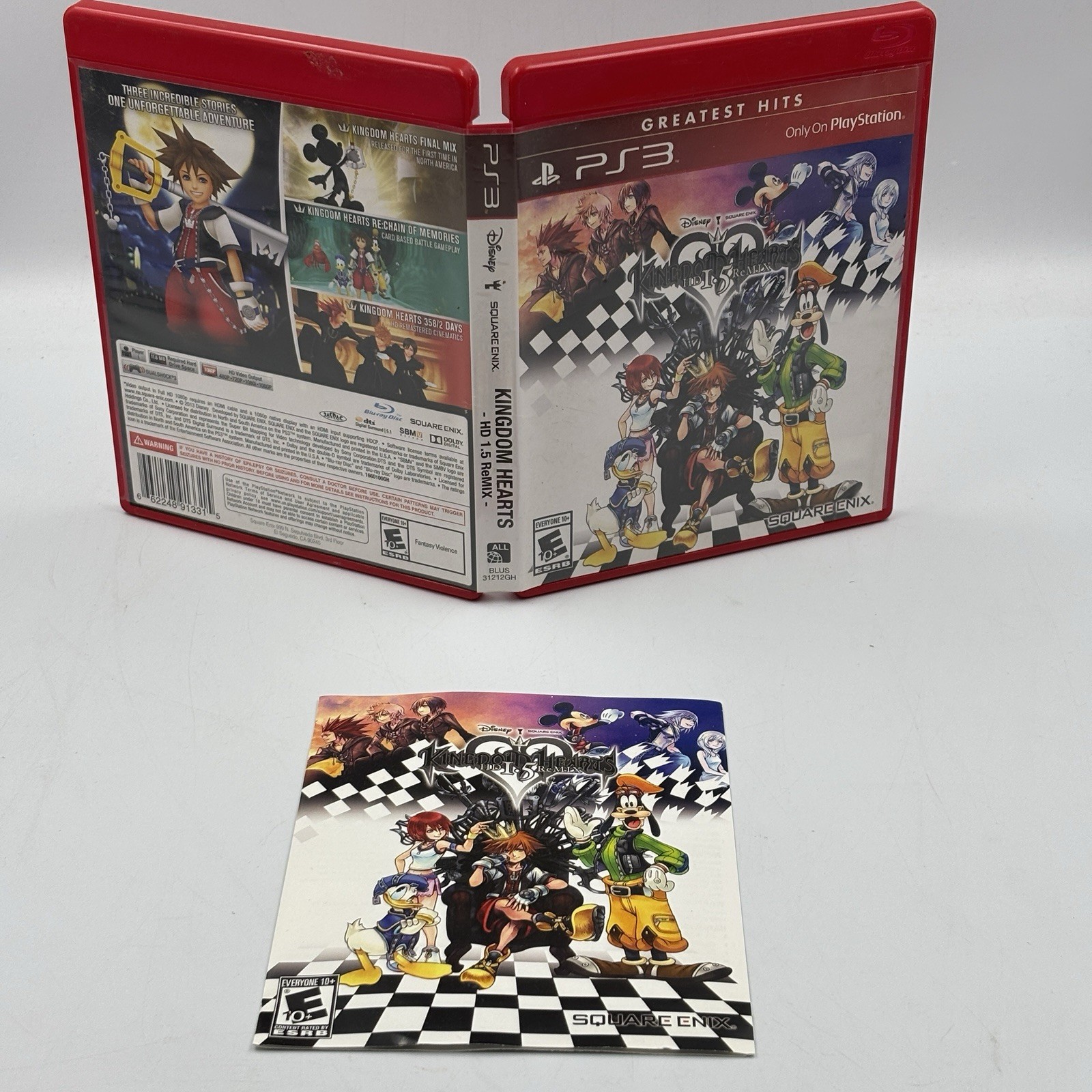 Kingdom Hearts HD 1.5 Remix PS3 Case and Manual Only Free Shipping