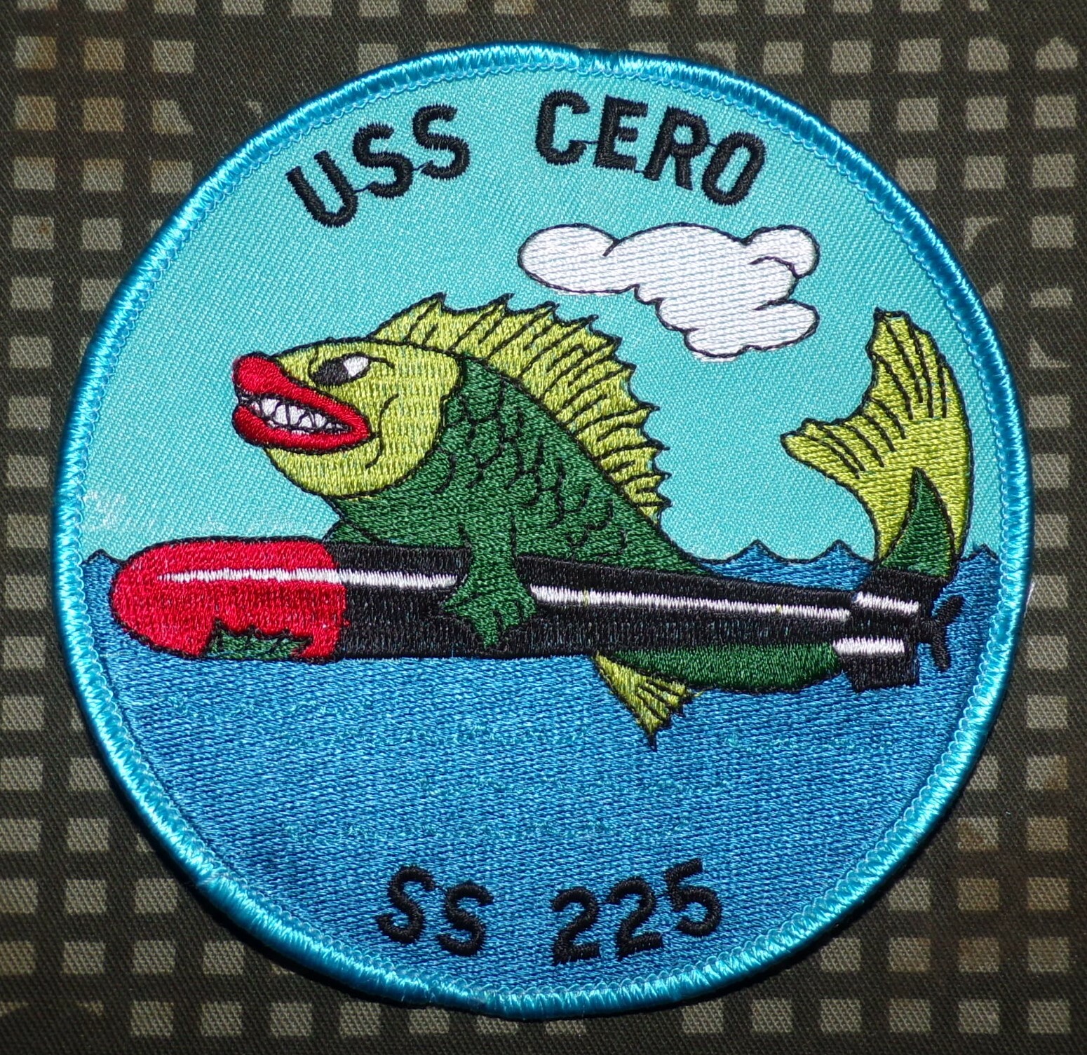 US Navy USS Cero SS 225 Submarine Embroidered Full Color Patch