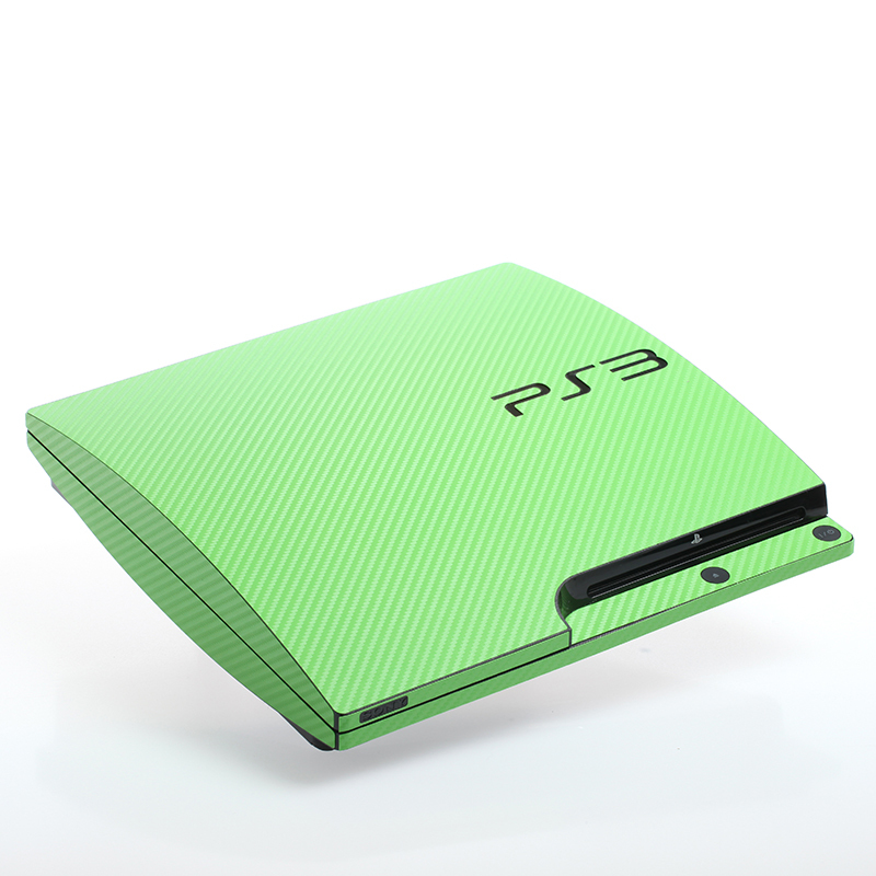 Green Carbon PS3 slim Textured Skins -Full Body Wrap- decal sticker cover
