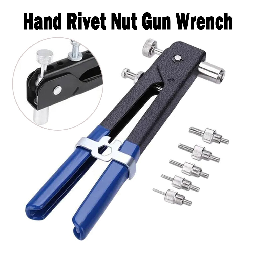 Flat Head Rivet Nut Zinc Plated Aluminum Thread Blind Insert Manual Rivet Tool